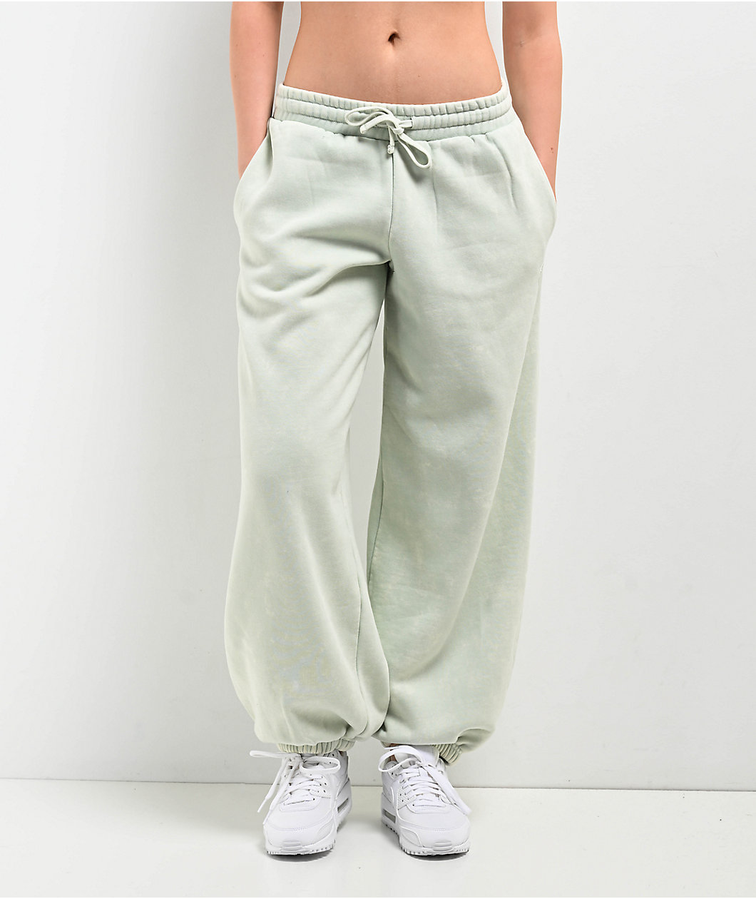 Ninth Hall Fundamentals Tyla Pale Aqua Wash Oversized Sweatpants