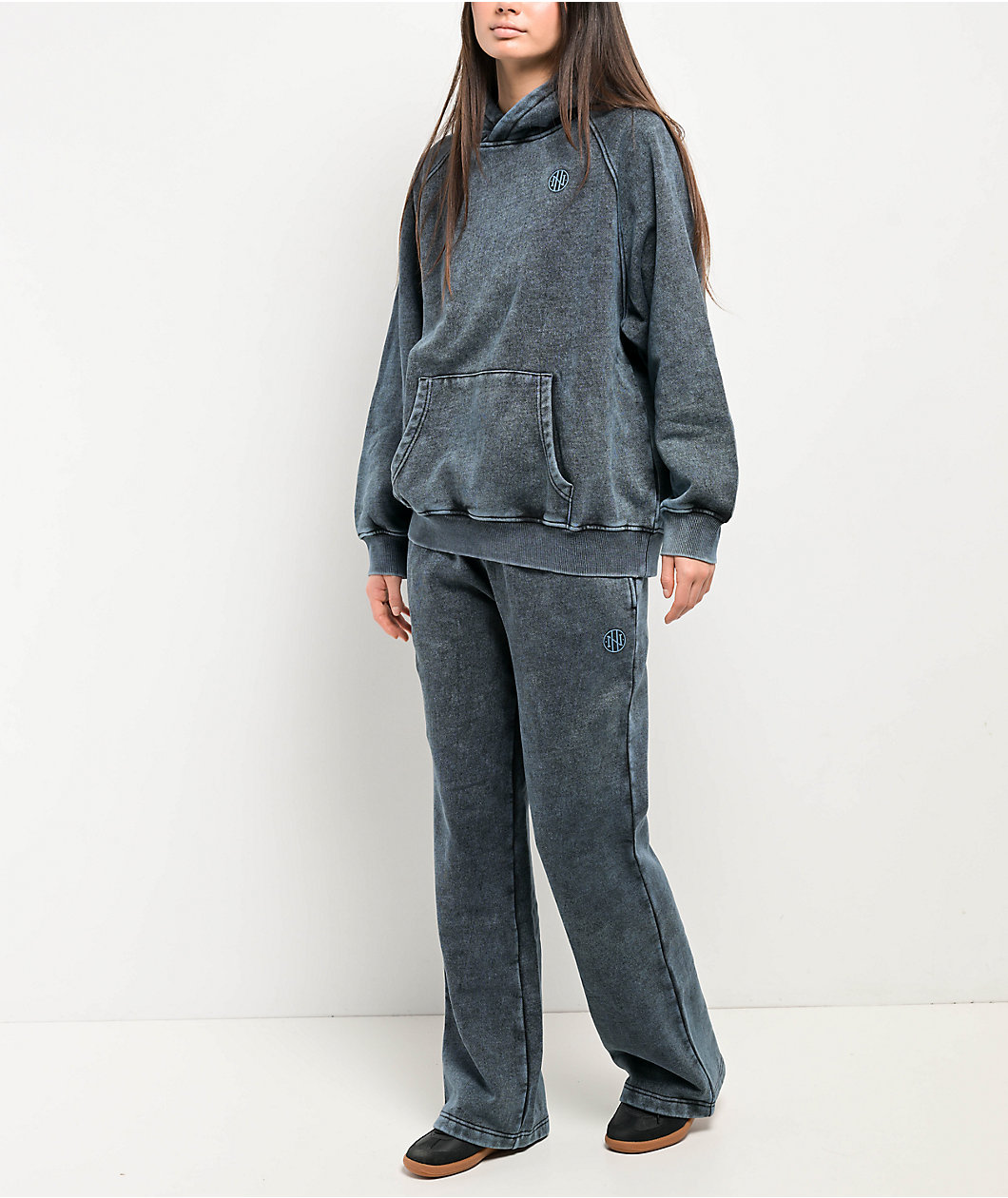 Ninth Hall Fundamentals Wichita Blue Fog Wash Relaxed Hoodie