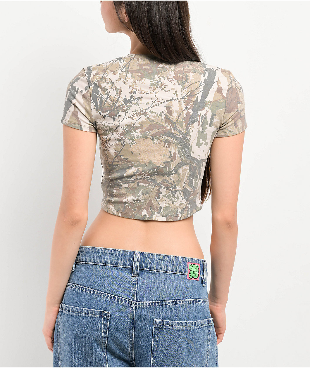 Ninth Hall Fundementals Carina Light Camo Crop T-Shirt
