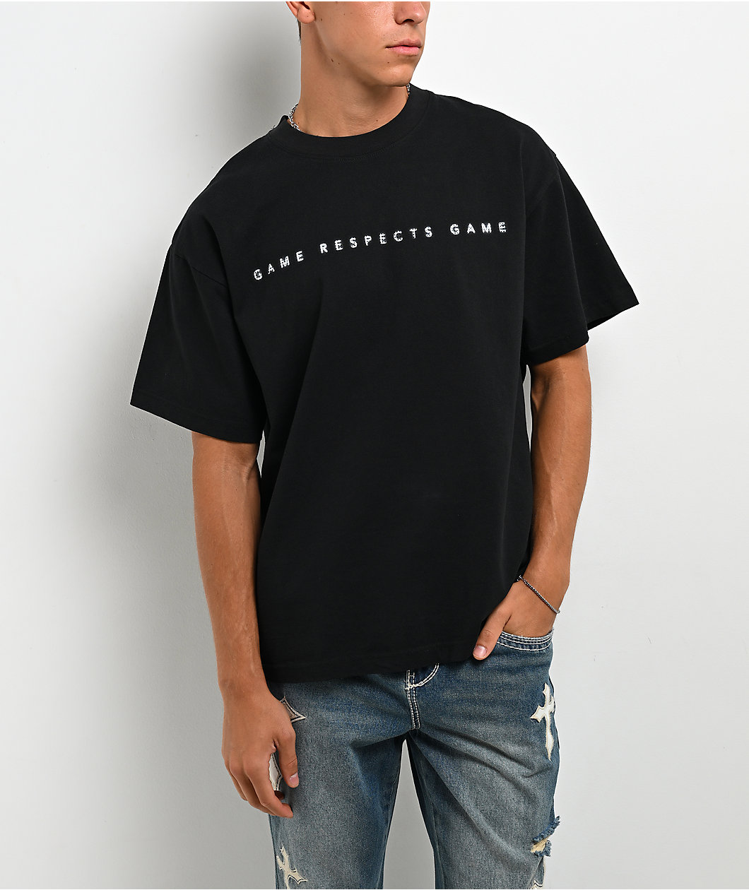 Ninth Hall Game Respects Game Black T-Shirt