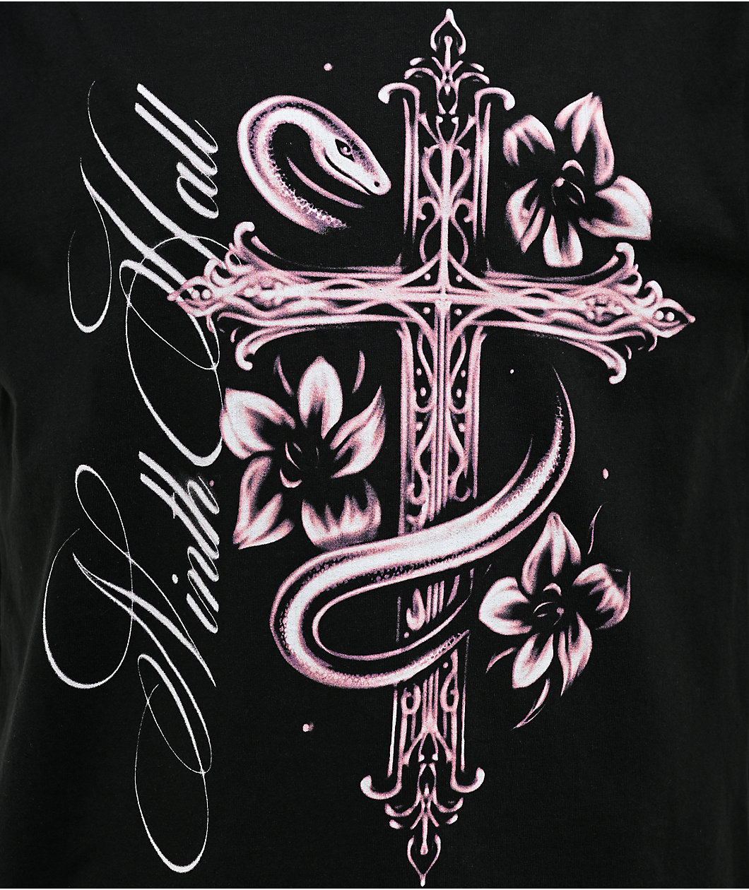 Ninth Hall Heavenly Decay Cross Black Boxy T-Shirt
