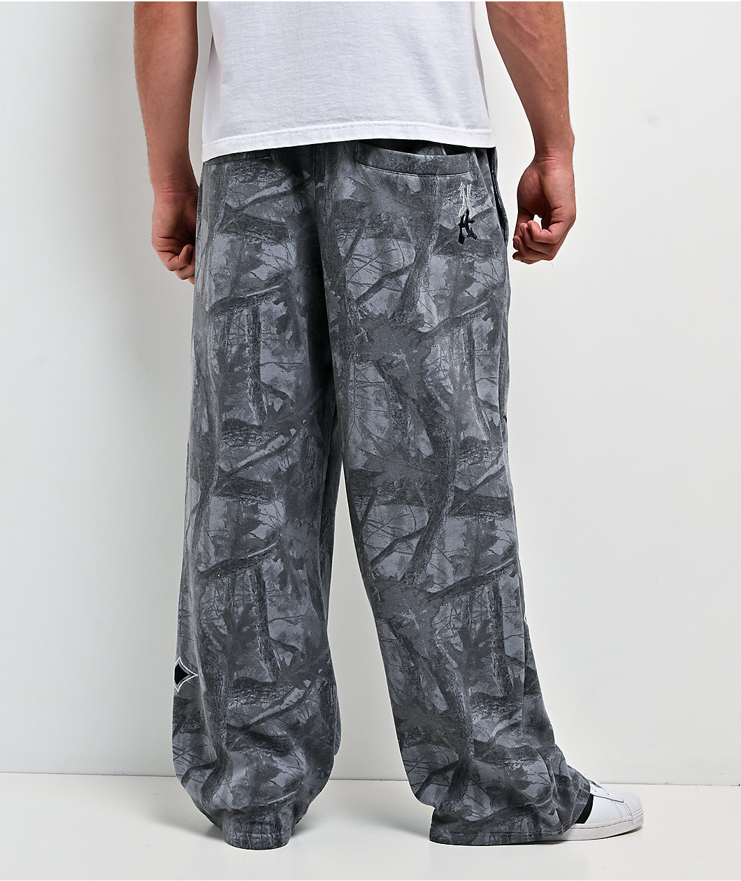 Ninth Hall Holy Woods Grey Camo Baggy Sweatpants