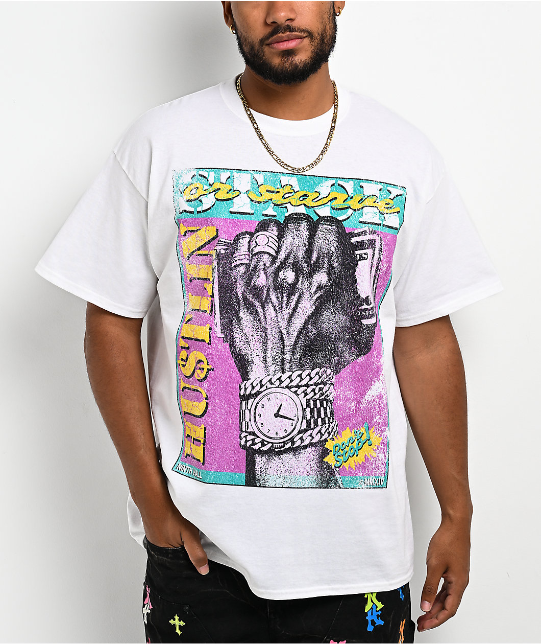Ninth Hall Hustlin Vintage White T-Shirt