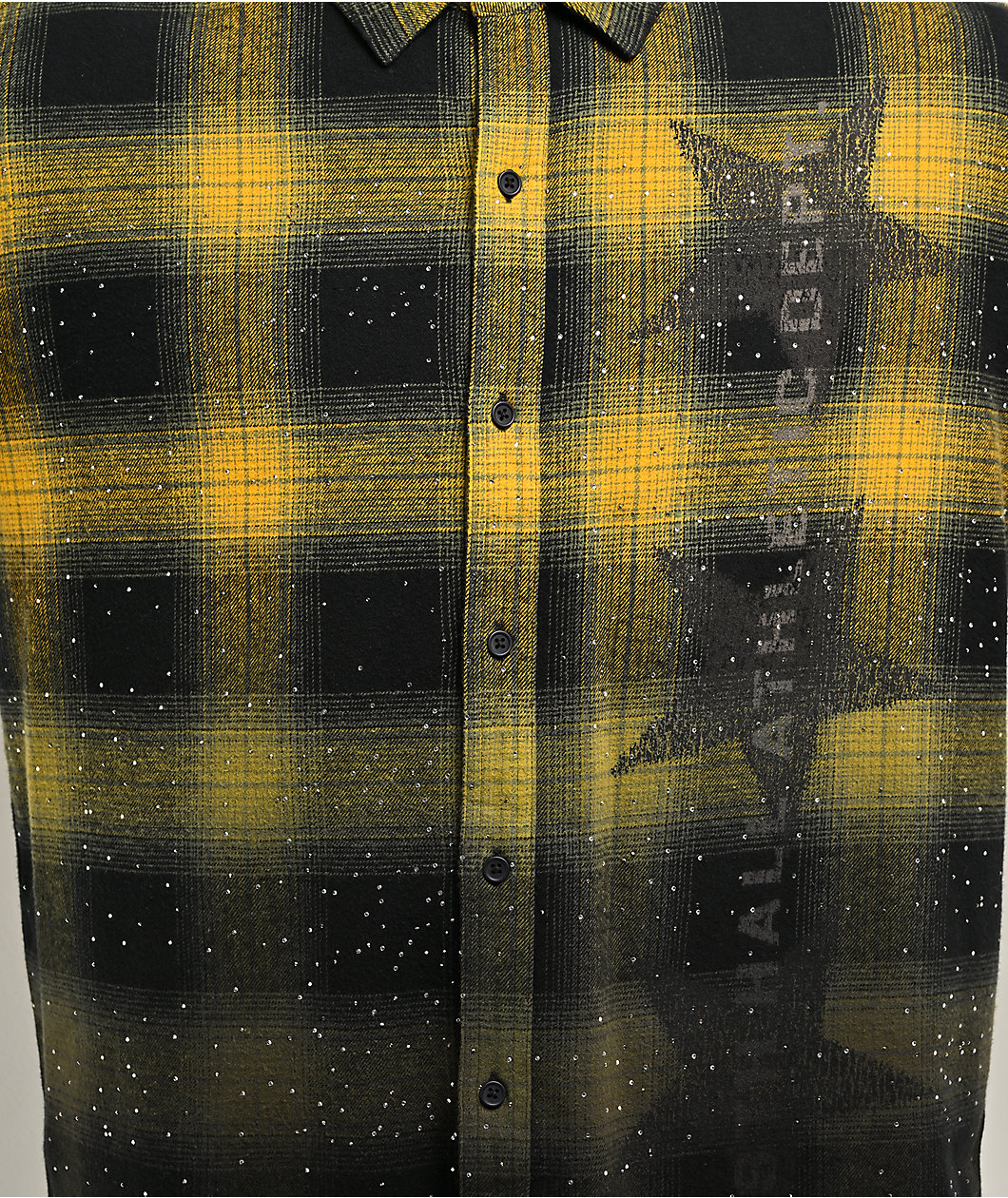 Ninth Hall Icon Black & Yellow Boxy Flannel Shirt