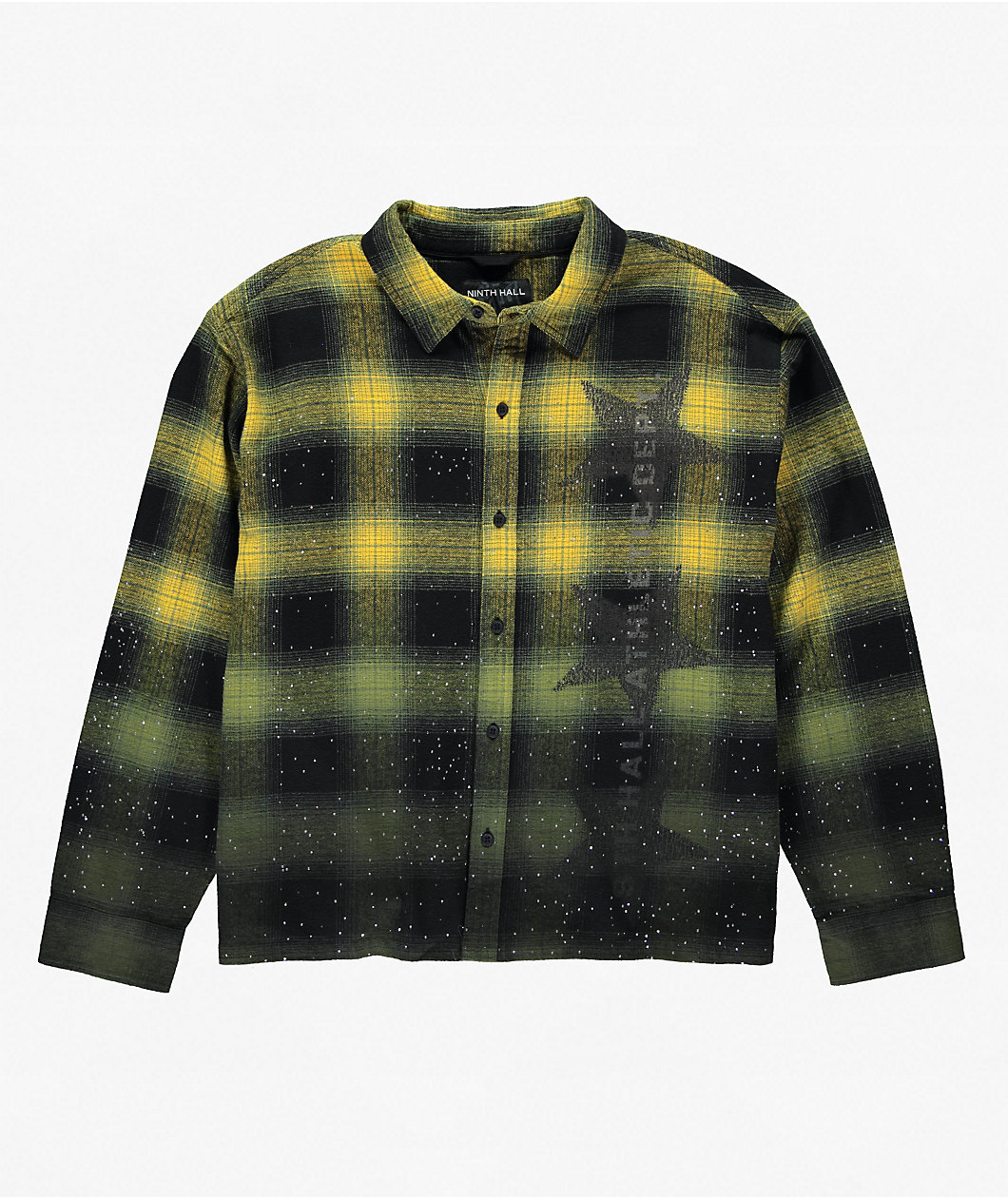 Ninth Hall Icon Black & Yellow Boxy Flannel Shirt