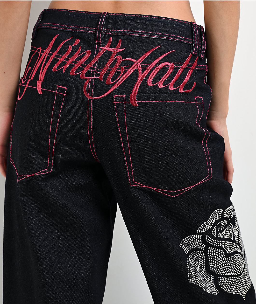 Ninth Hall Idle Cuffed Blue Wash Straight Leg Jeans