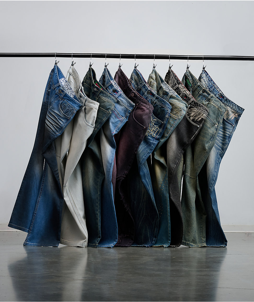 Ninth Hall Idle Dusk Blue Wash Straight Leg Jeans
