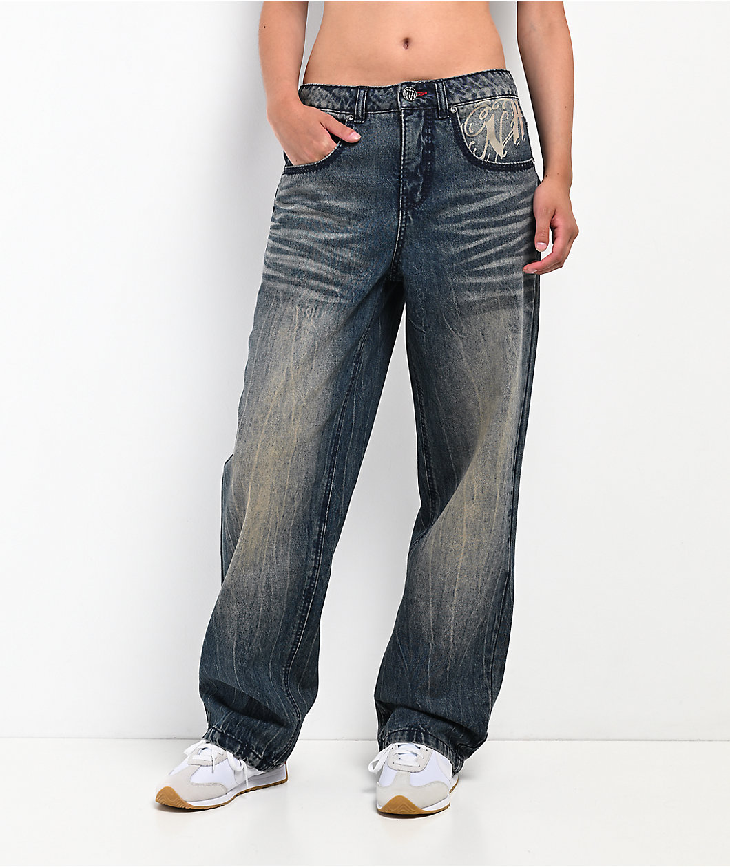 Ninth Hall Idle Dusk Blue Wash Straight Leg Jeans