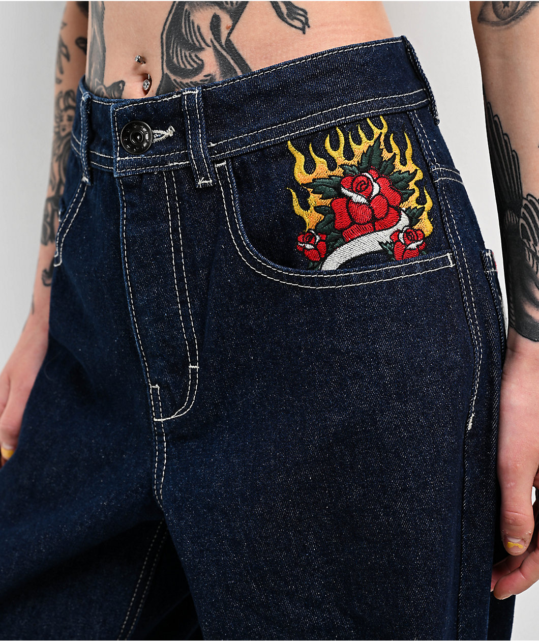 Ninth Hall Idle Rinse Blue Denim Jeans