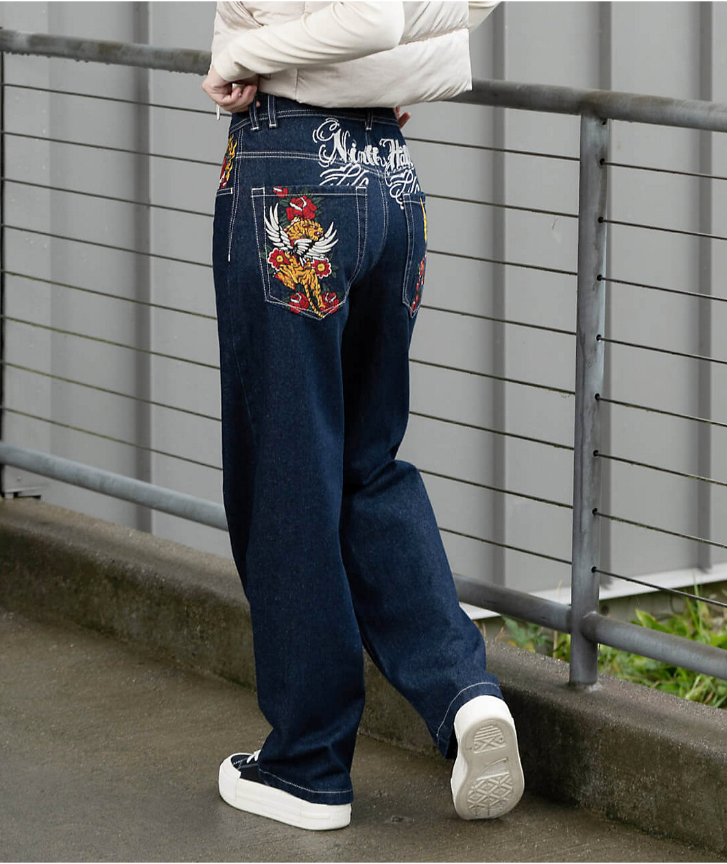 Ninth Hall Idle Rinse Blue Straight Leg Denim Jeans