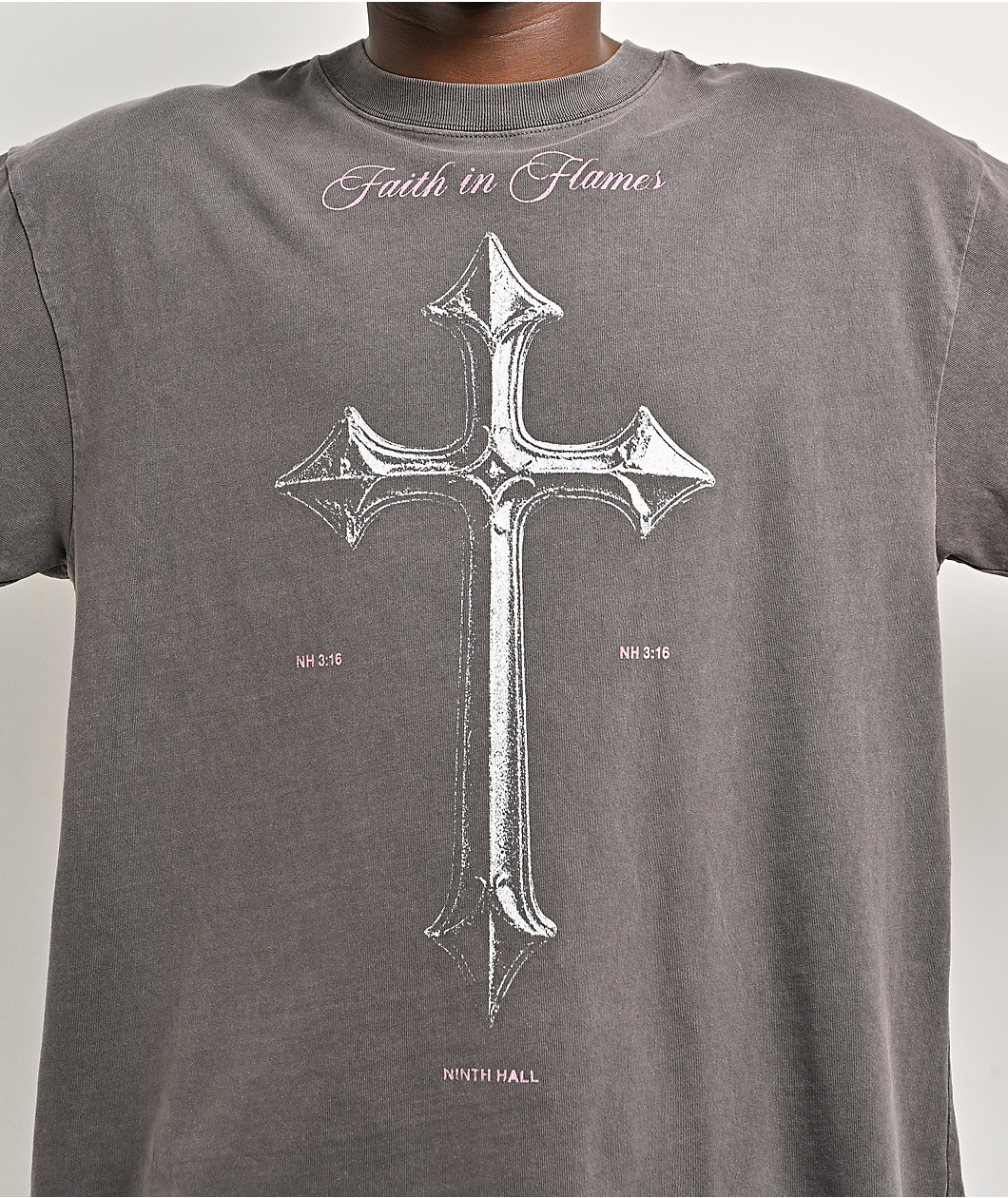 Ninth Hall In Flames Grey T-Shirt