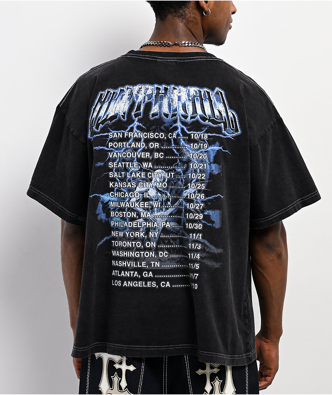 Ninth Hall Iron Surge Black Wash T-Shirt