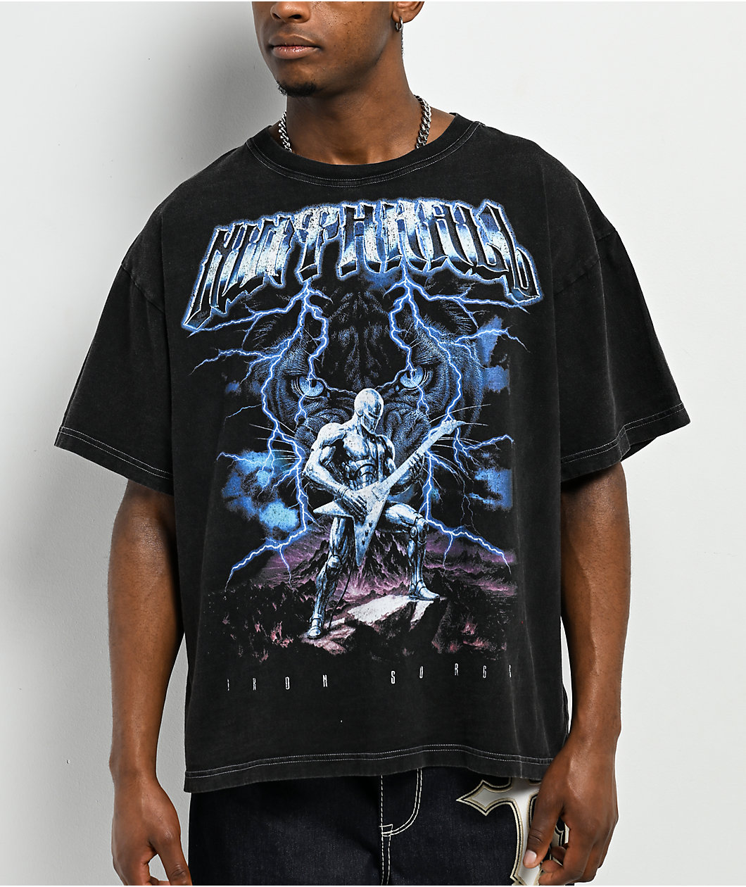 Ninth Hall Iron Surge Black Wash T-Shirt