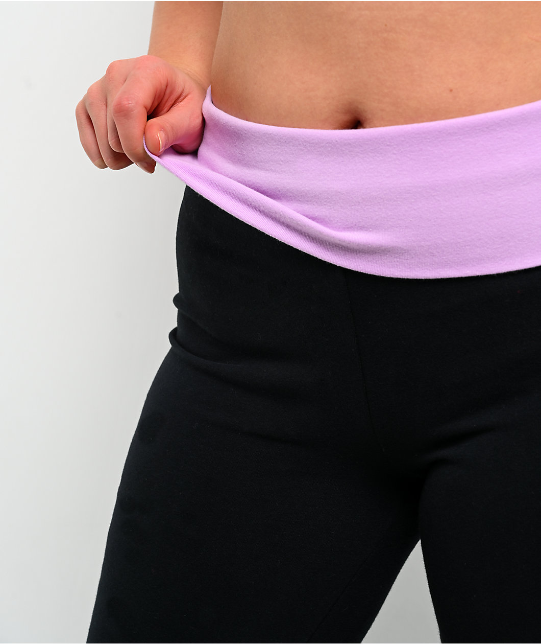 Ninth Hall Joella Cross Black Fold over Flare Leggings