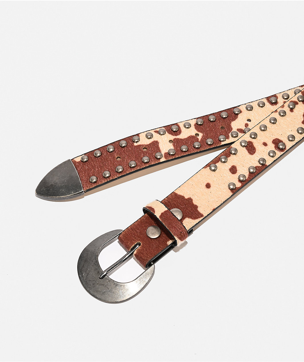 Ninth Hall Jude Western Cow Print Belt