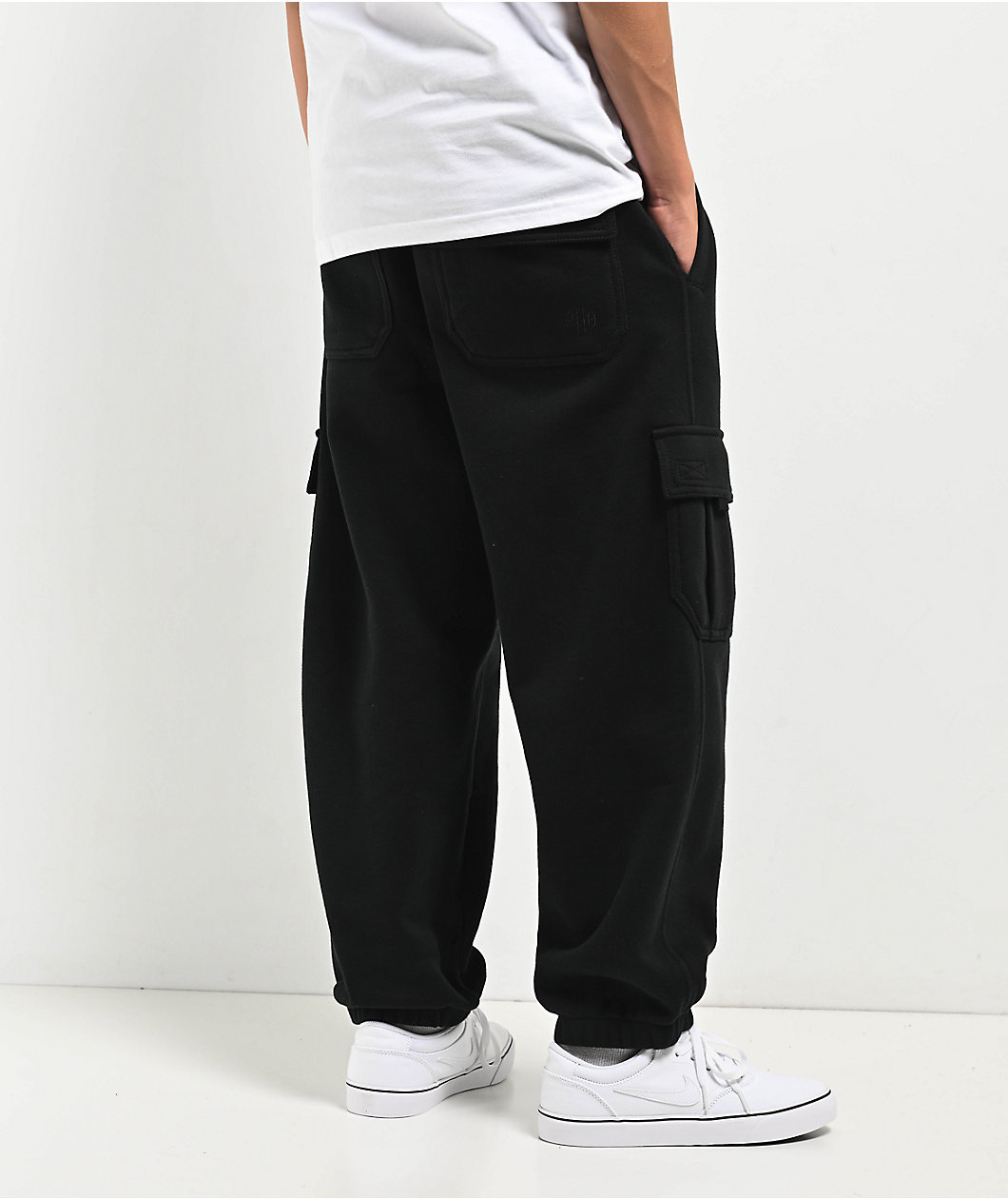 Ninth Hall Kids Stash Black Cargo Sweatpants