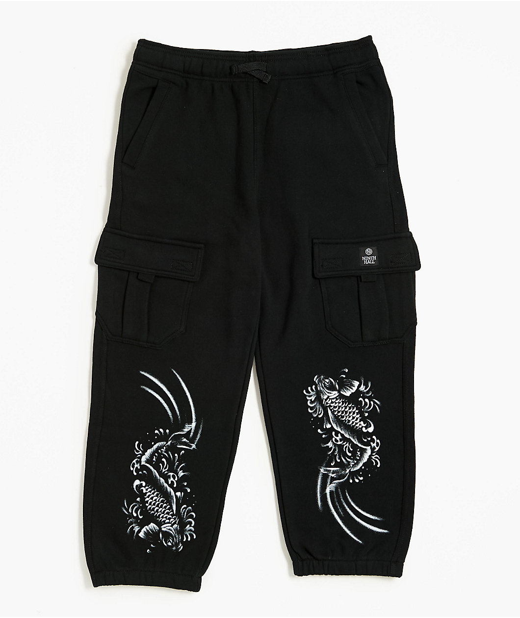 Ninth Hall Kids Stash Black Cargo Sweatpants