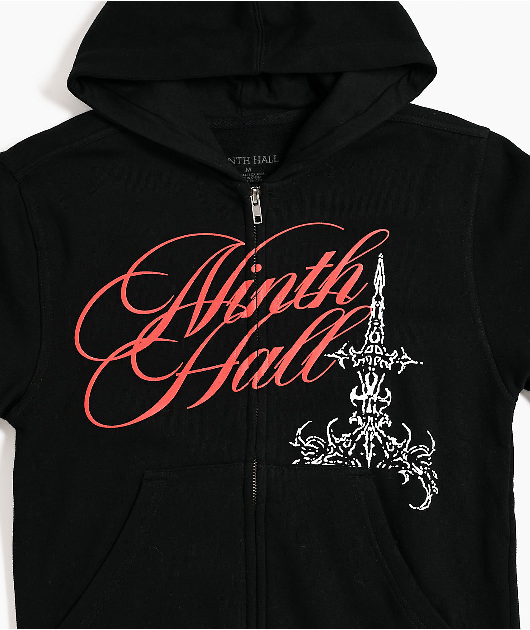 Ninth Hall Kids The Grave Black Zip Hoodie