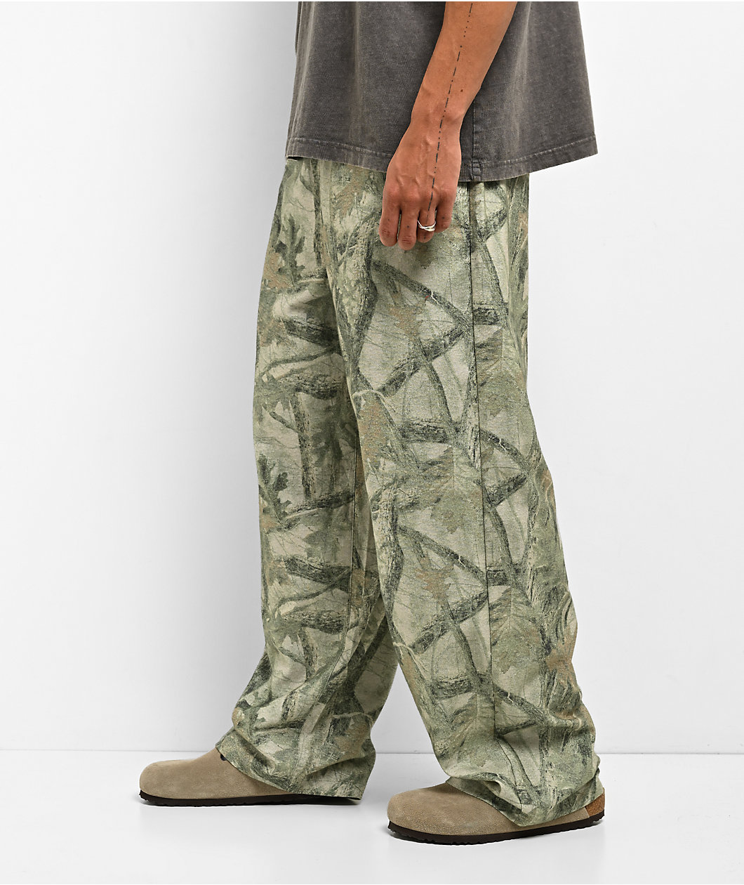 Ninth Hall Leaf Me Alone Green Camo Lounge Pants