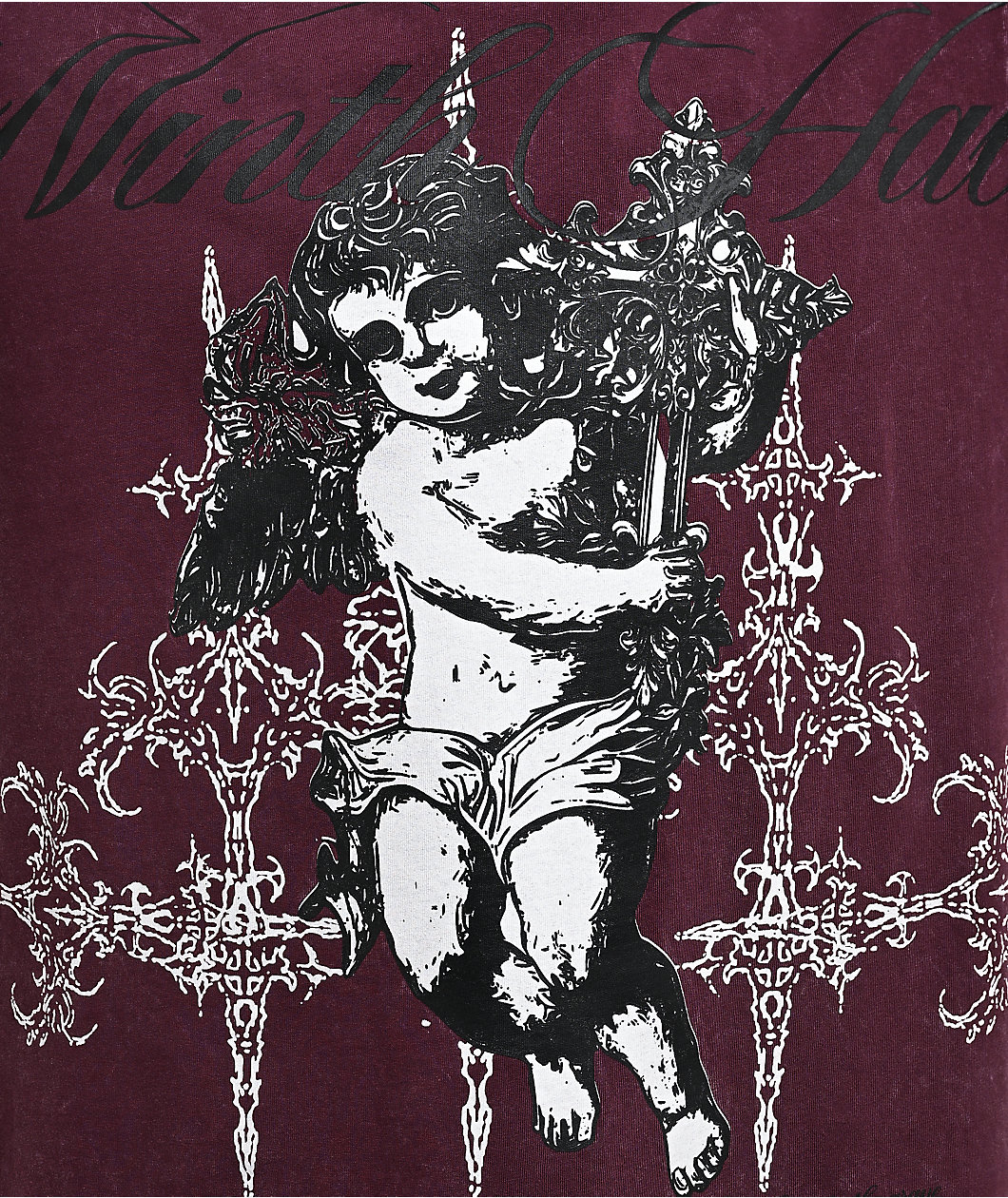 Ninth Hall Little Helper Burgundy Wash Boxy T-Shirt