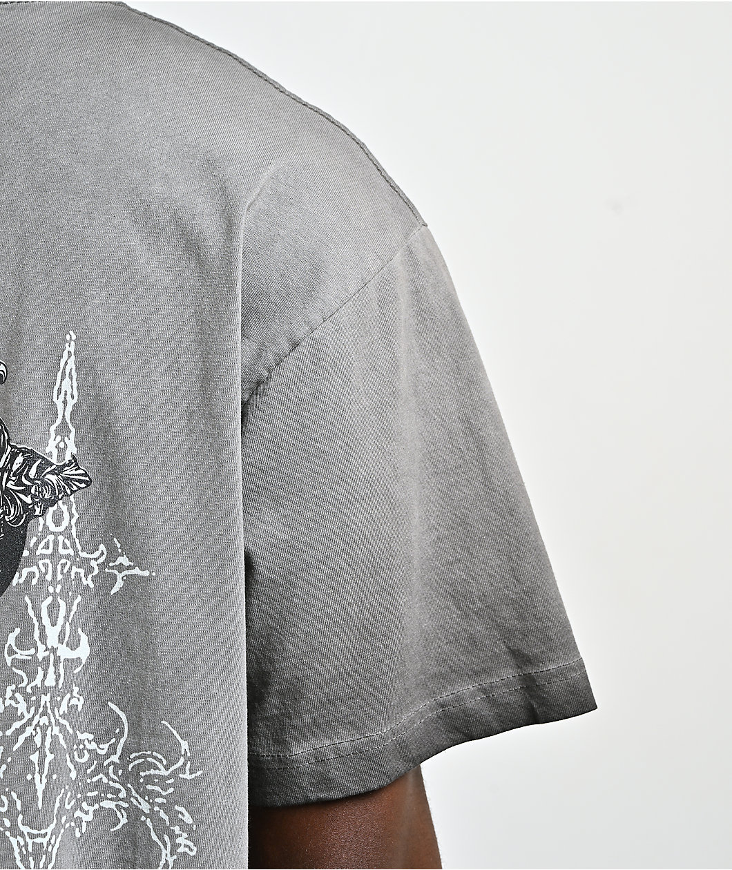 Ninth Hall Little Helper Charcoal Grey Wash T-Shirt