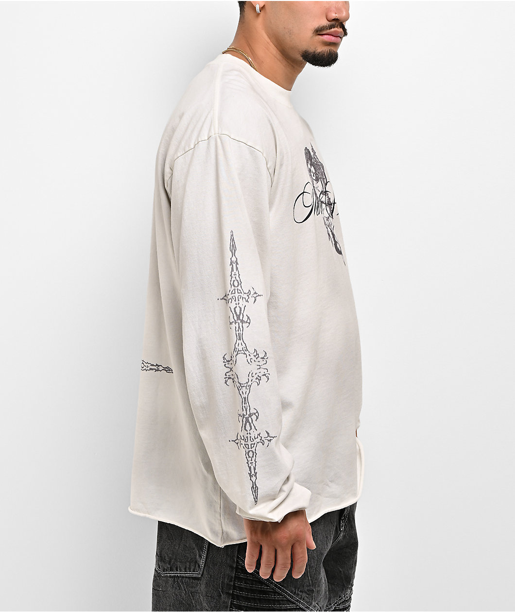 Ninth Hall Little Helper Dirty White Long Sleeve T-Shirt