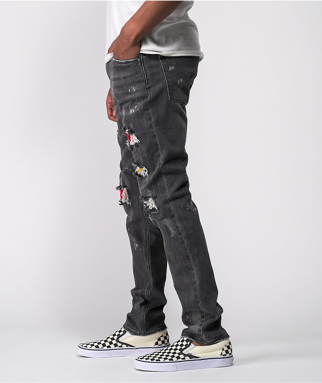Ninth Hall Lure Debris Smoke Skinny Jeans