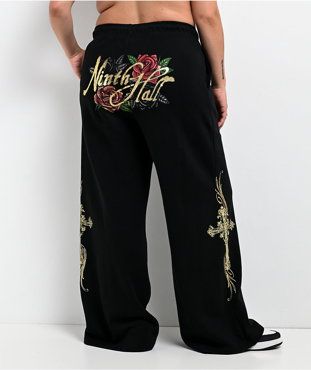 Ninth Hall MTT Black Wide Leg Sweatpants
