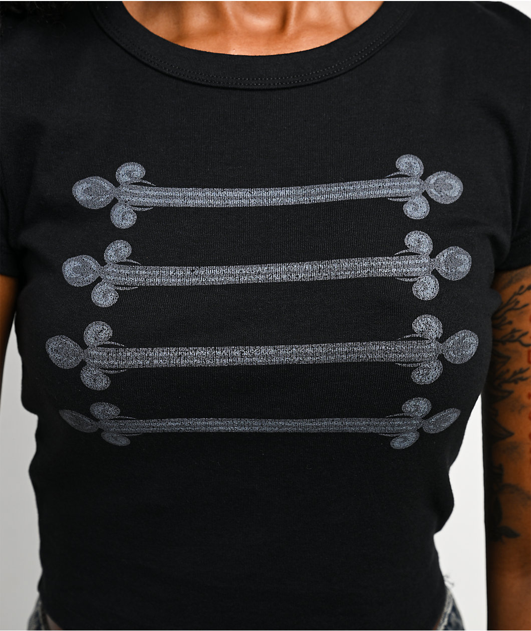 Ninth Hall Marching Band Black Crop T-Shirt