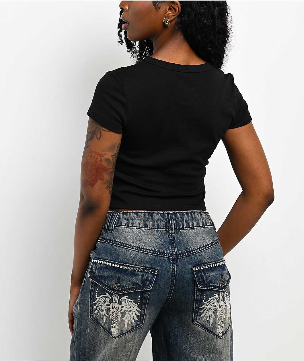 Ninth Hall Marching Band Black Crop T-Shirt
