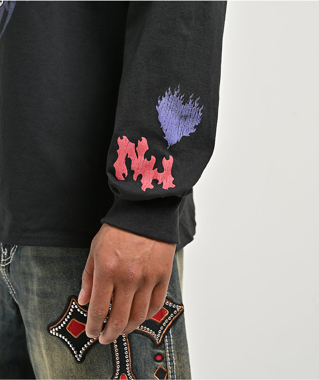 Ninth Hall Maxxxed Out Black Long Sleeve T-Shirt