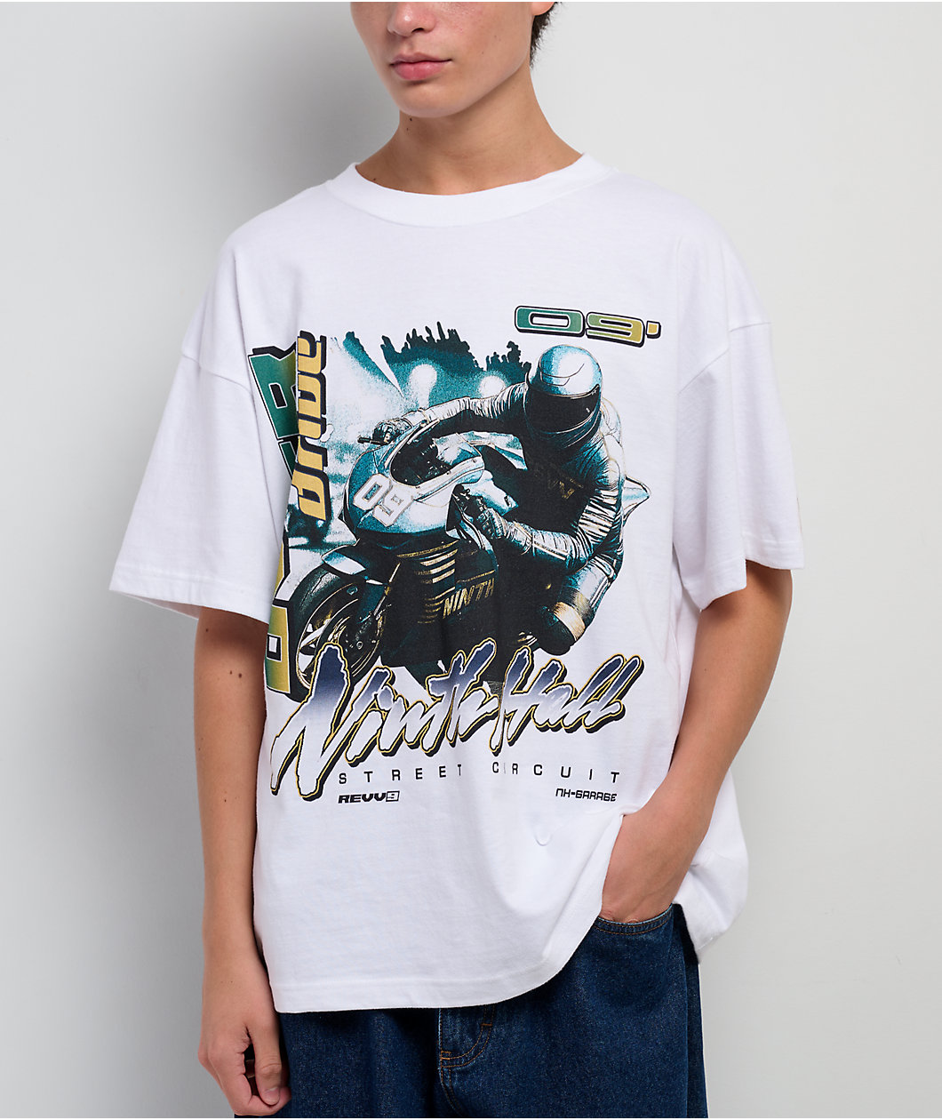 Ninth Hall Meet Up White Boxy T-Shirt