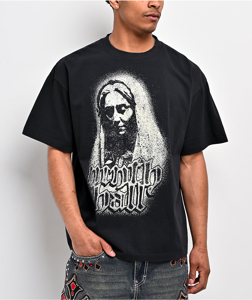 Ninth Hall Mother Mary Black T-Shirt