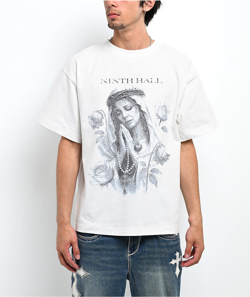 Ninth Hall Mother Mary Off White T-Shirt