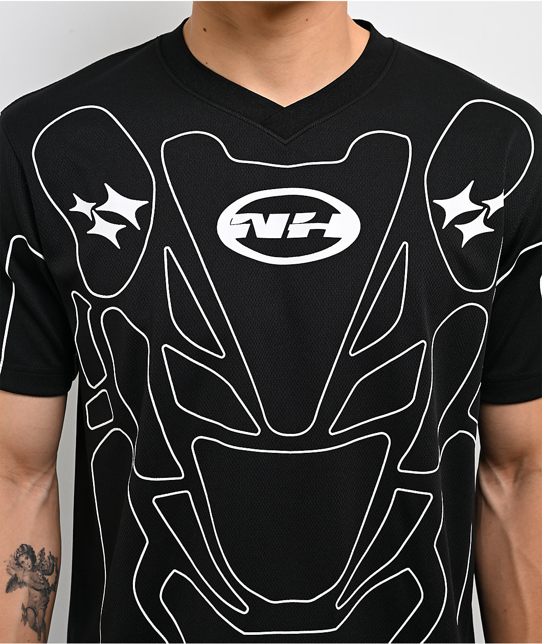 Ninth Hall Moto Black Soccer Jersey