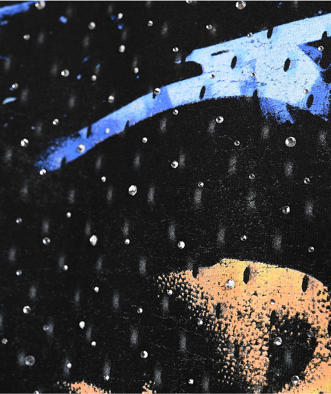 Ninth Hall Moto X Rhinestone Black Boxy T-Shirt