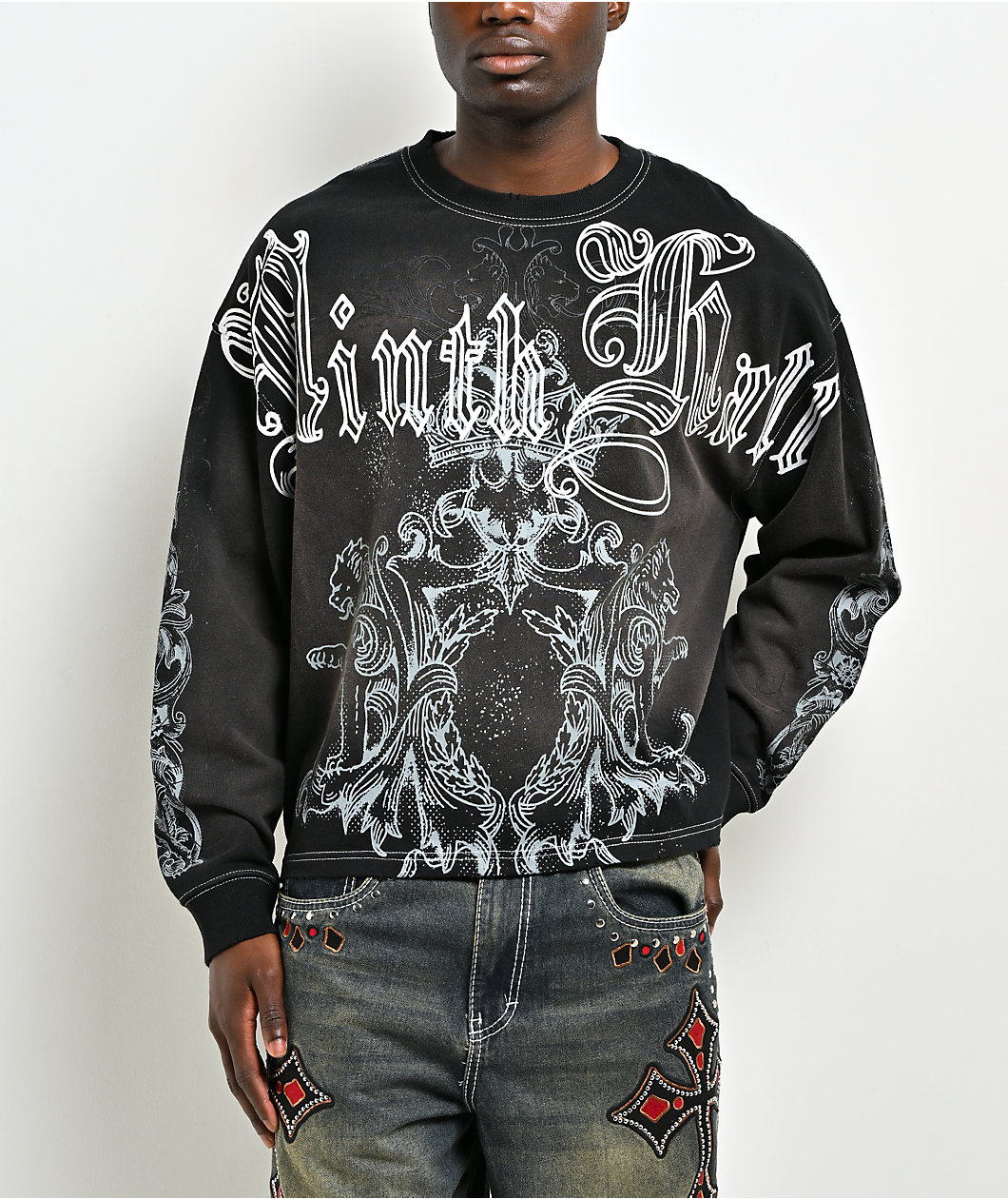 Ninth Hall Old Dog Black Wash Long Sleeve T-Shirt