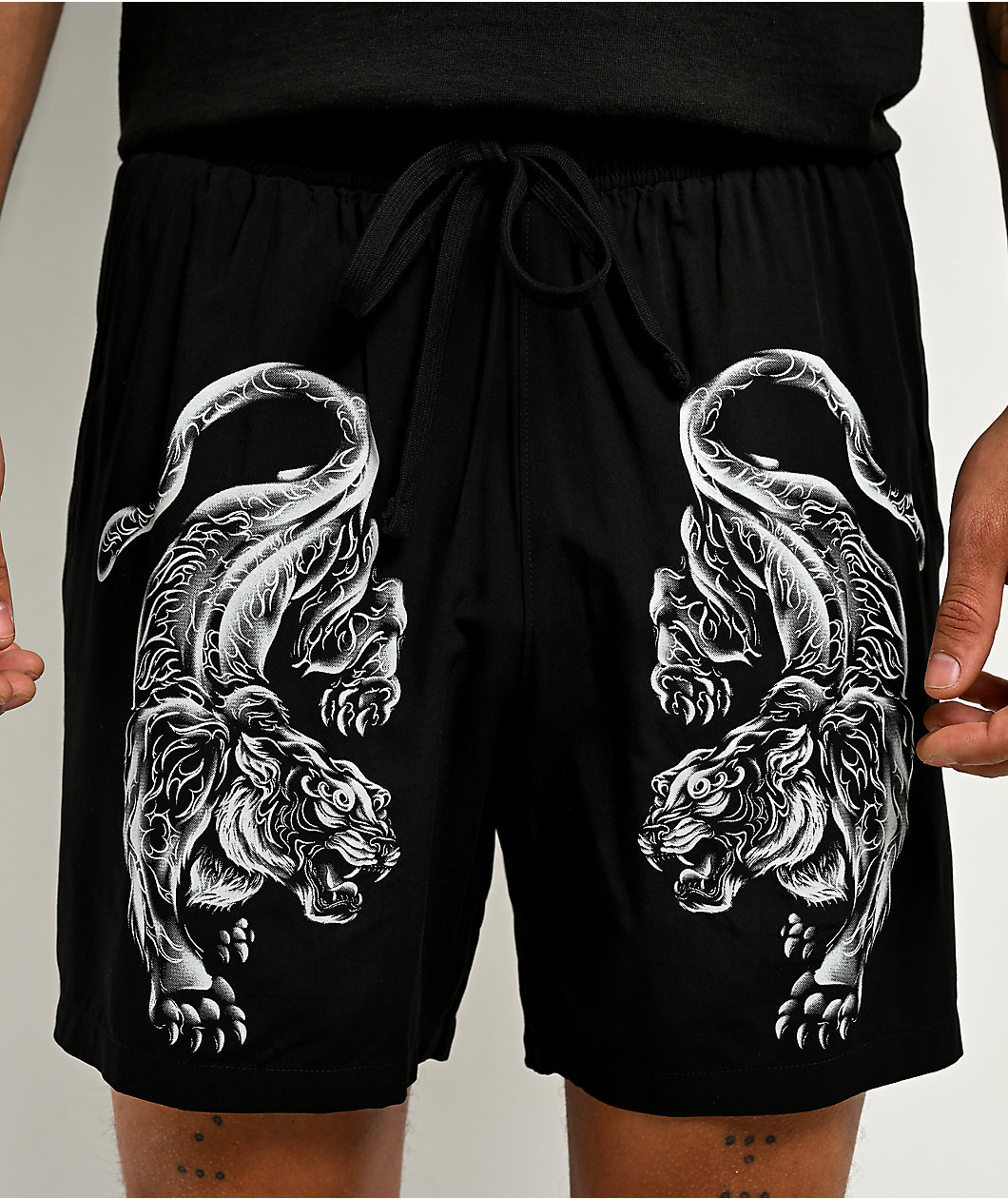 Ninth Hall Parade Tiger Black Shorts