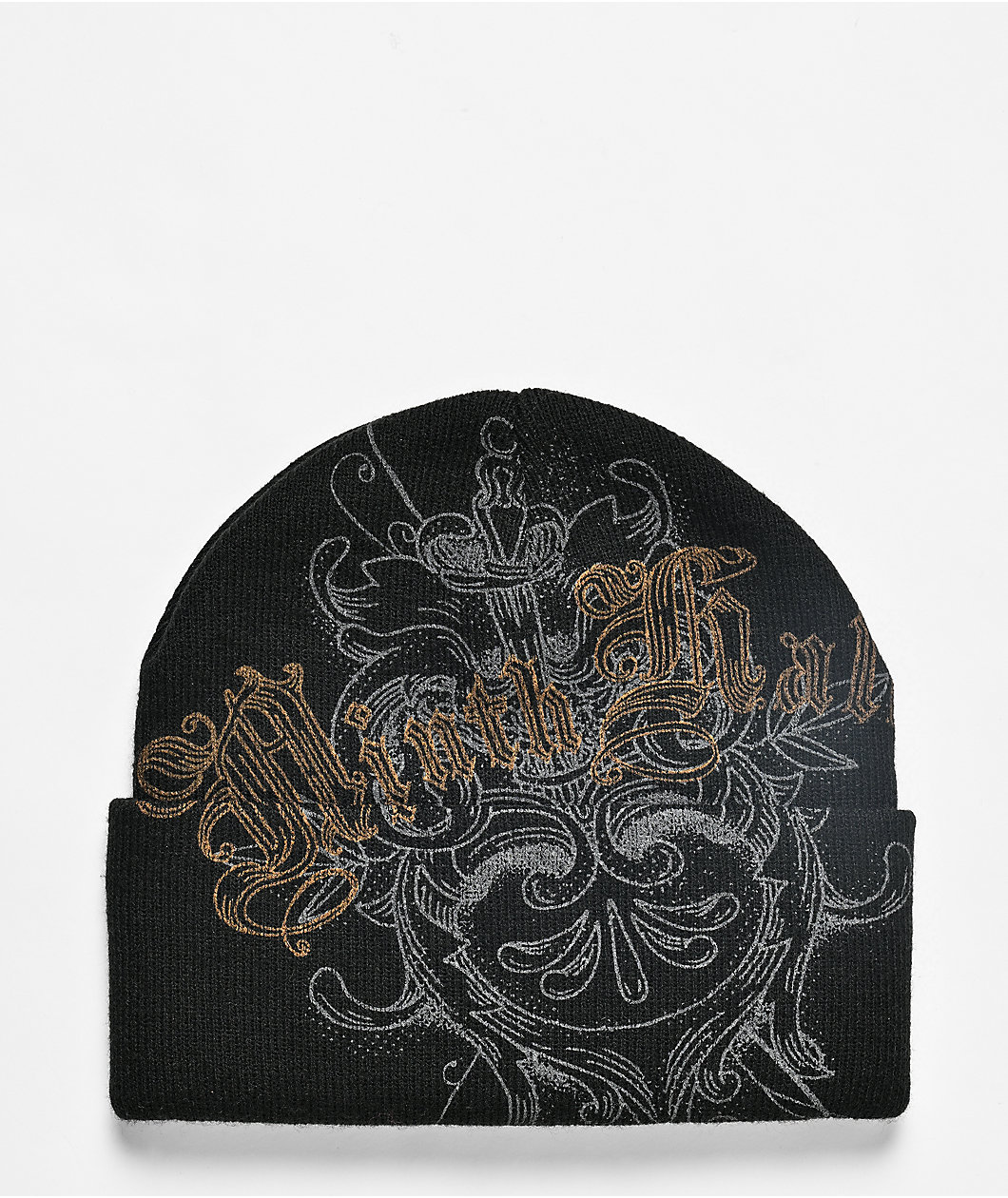 Ninth Hall Pierced Black Beanie