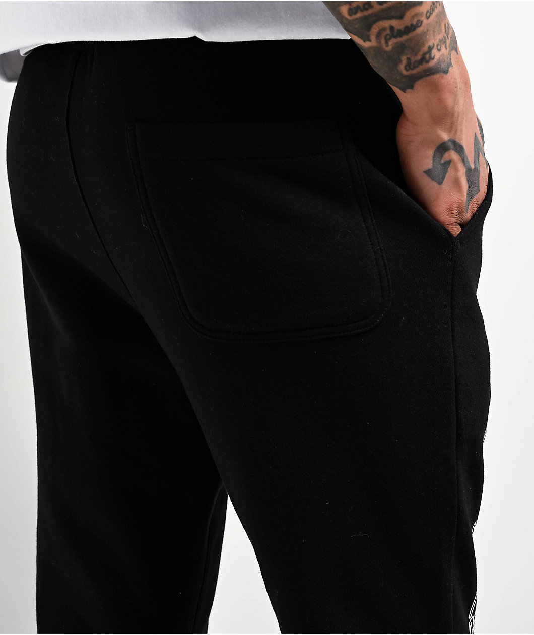 Ninth Hall Race Black Signal Stacked Flare Sweatpants