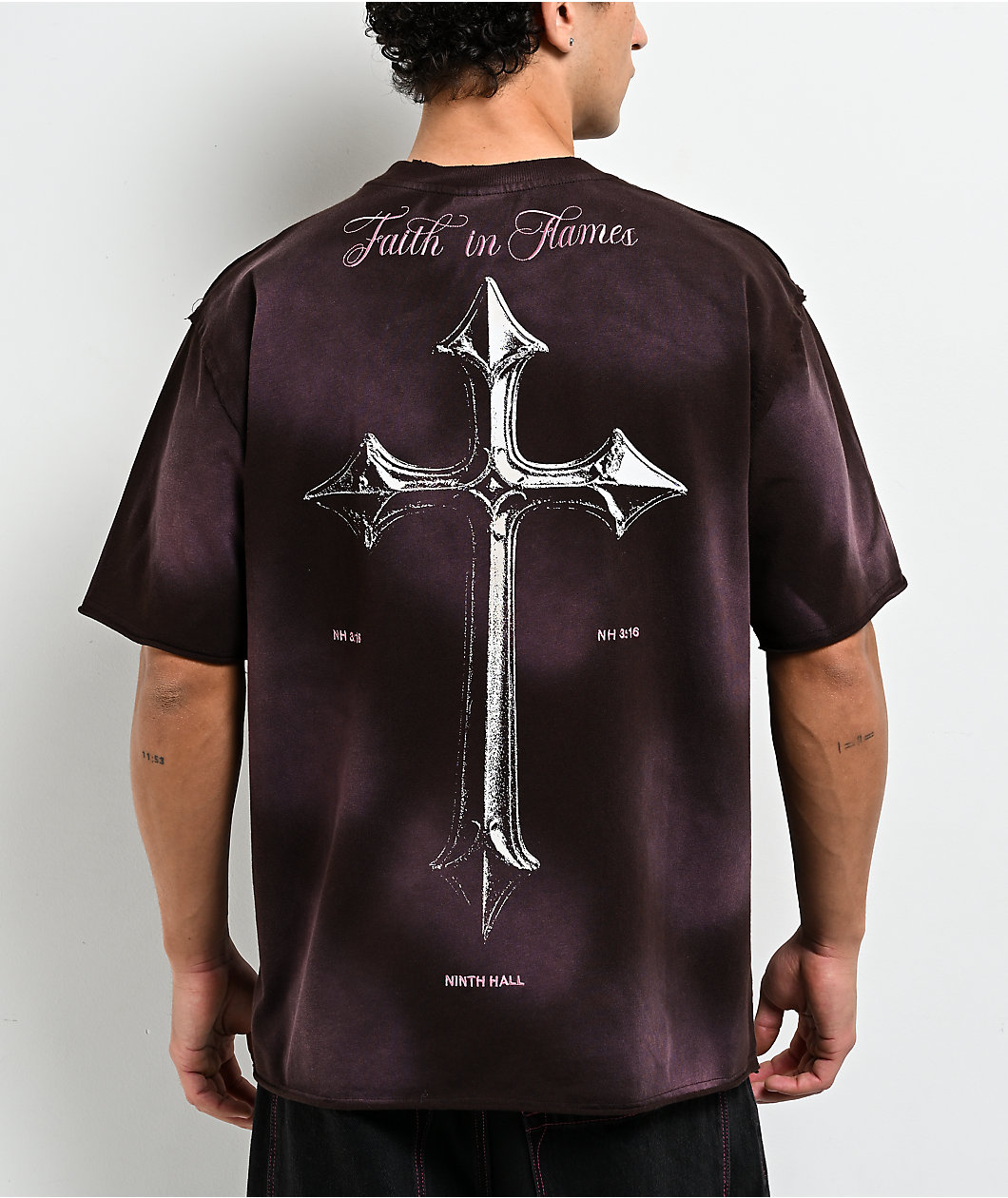 Ninth Hall Requiem Brown Wash Boxy T-Shirt