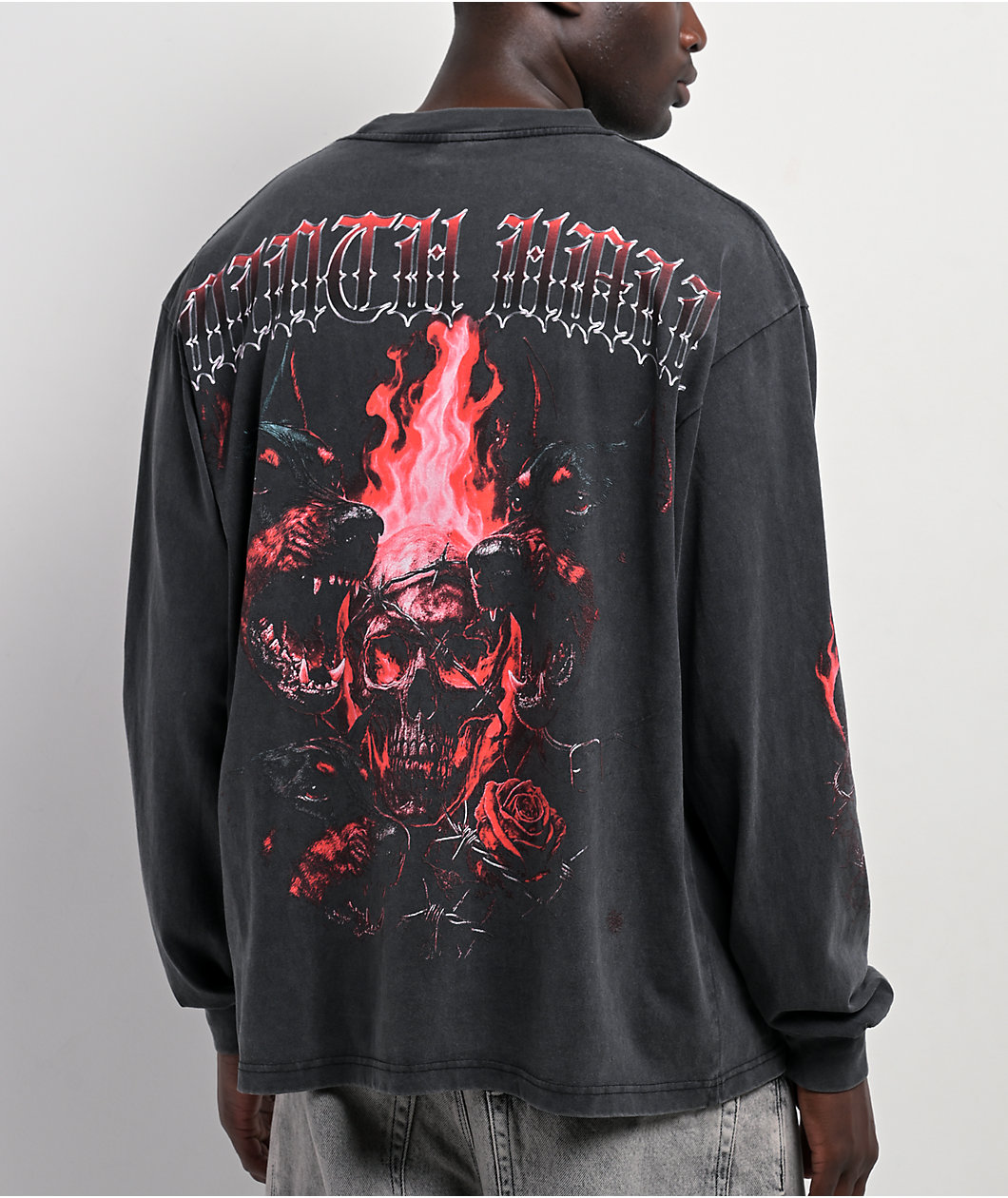 Ninth Hall Rider Charcoal Long Sleeve T-Shirt