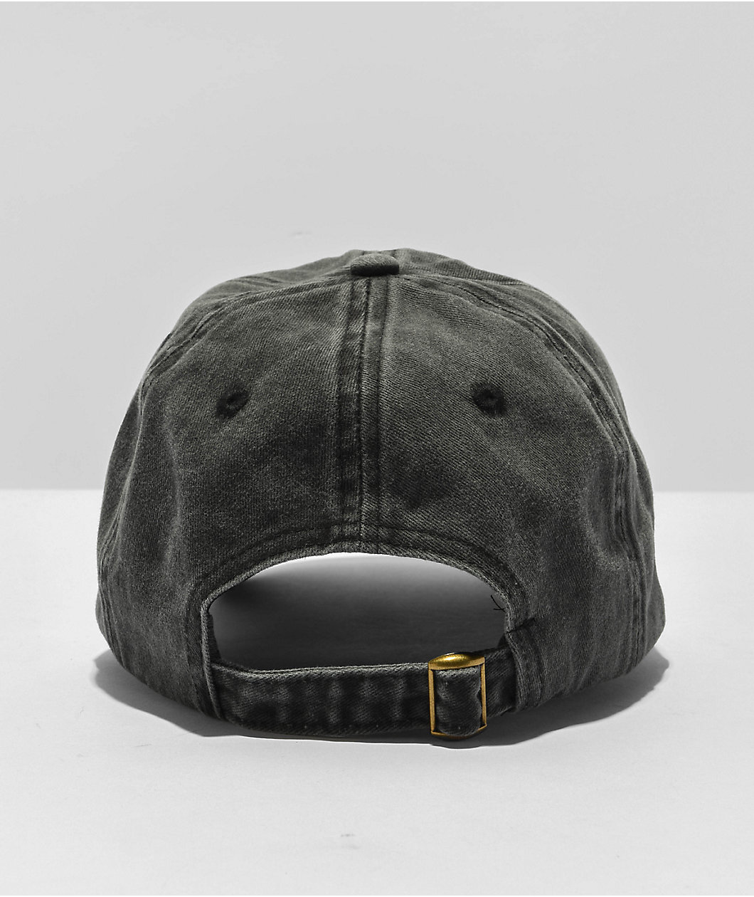 Ninth Hall Rinsed Black Strapback Hat