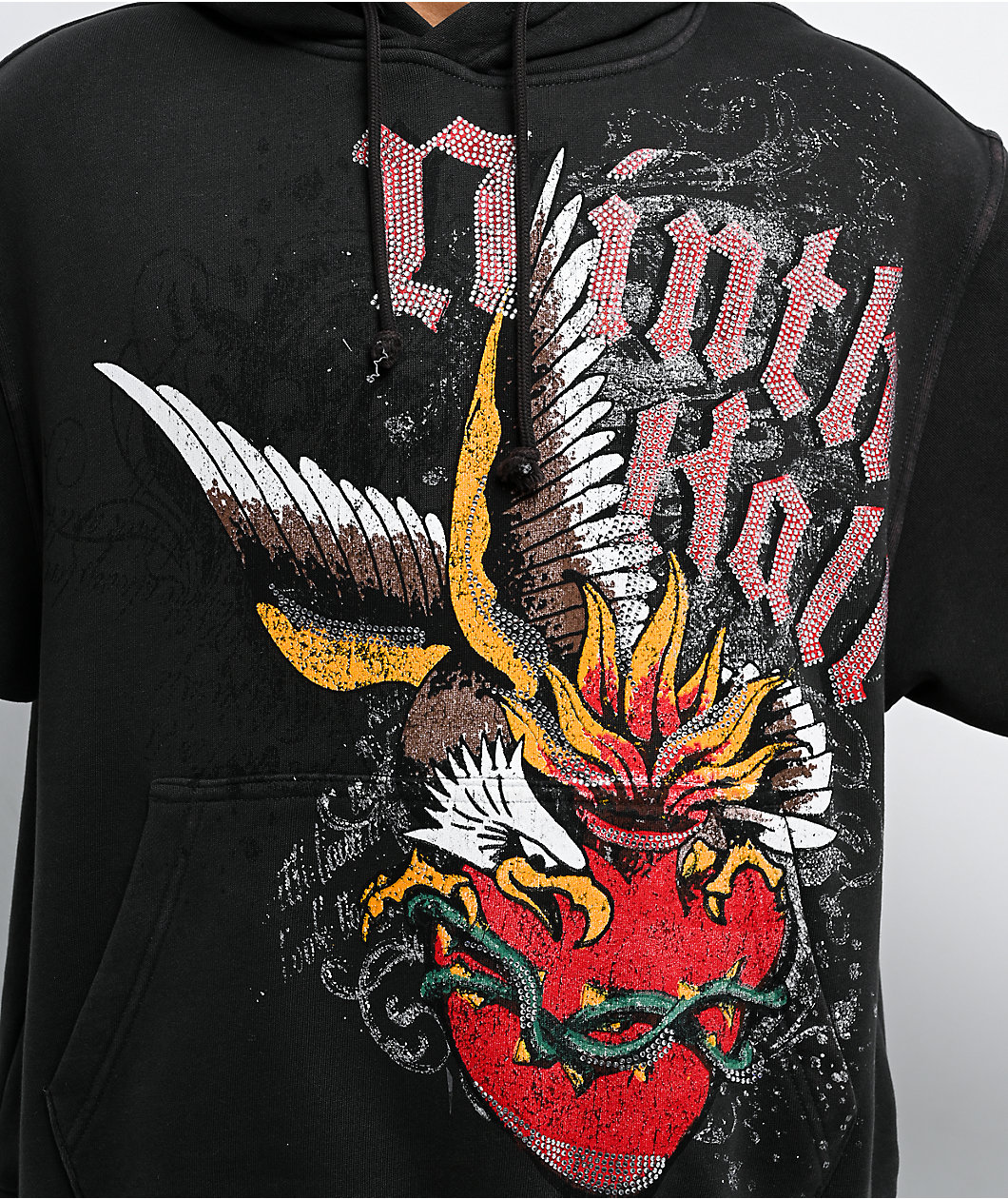 Ninth Hall Sacred Feathers Black Hoodie