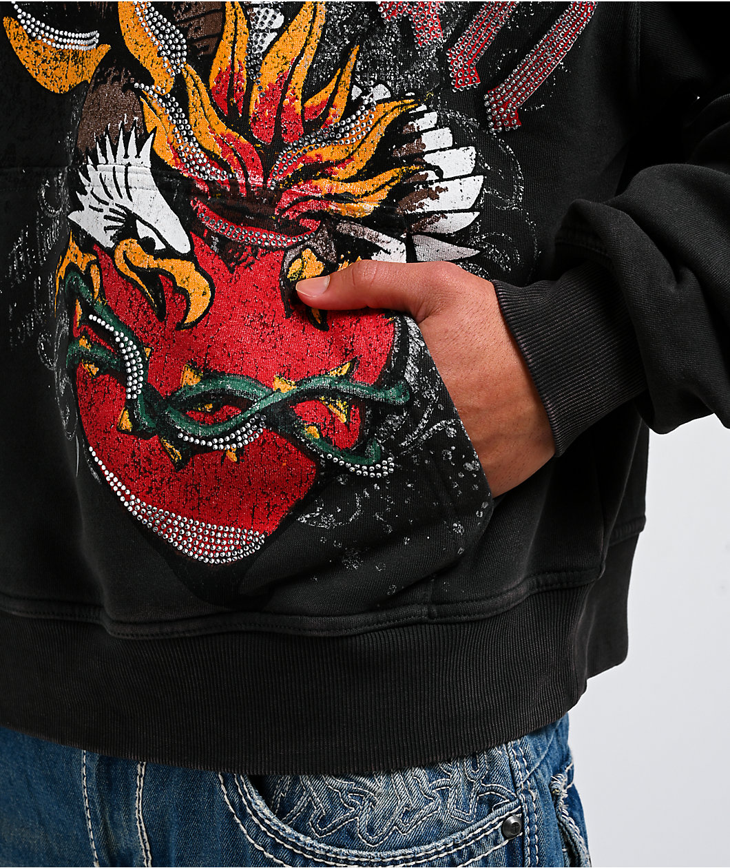 Ninth Hall Sacred Feathers Black Hoodie