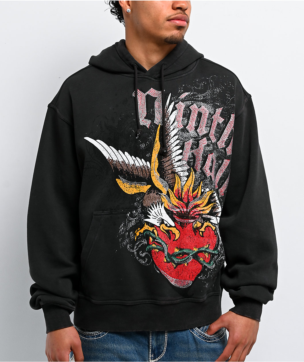 Ninth Hall Sacred Feathers Black Hoodie