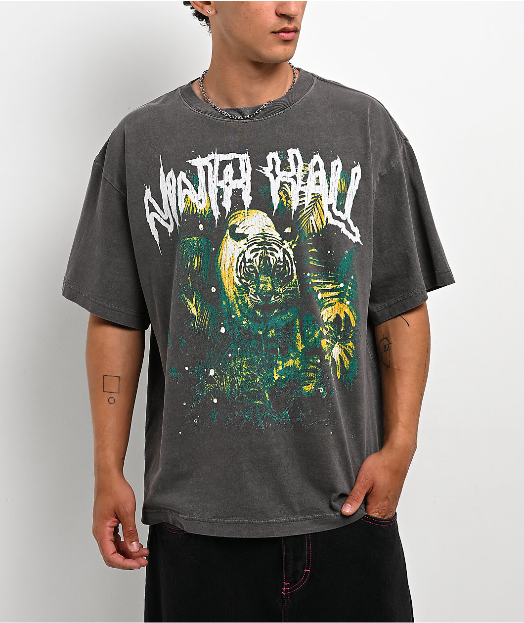 Ninth Hall Scenic Grey Wash Boxy T-Shirt
