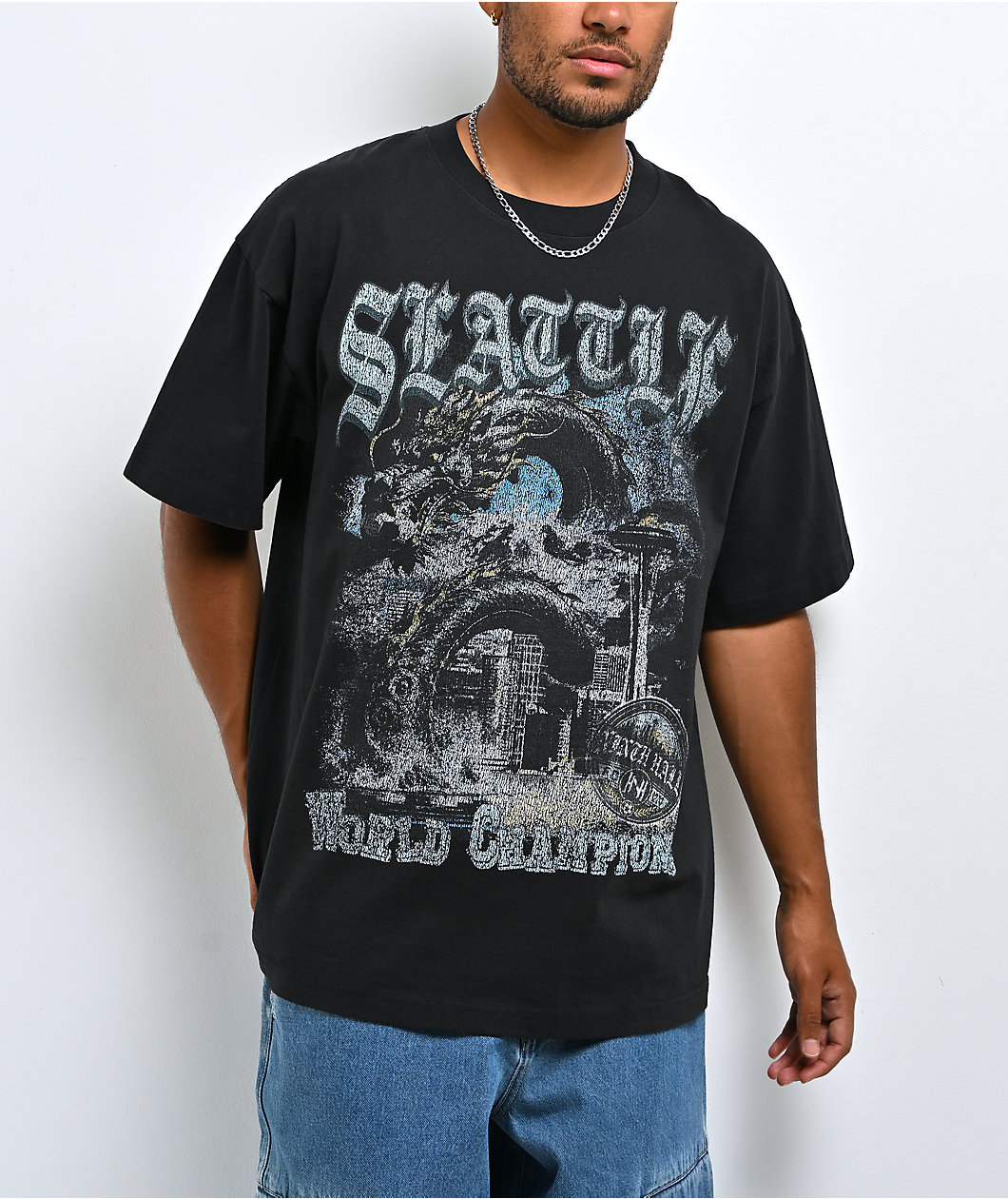 Ninth Hall Seattle Soccer League Black T-Shirt