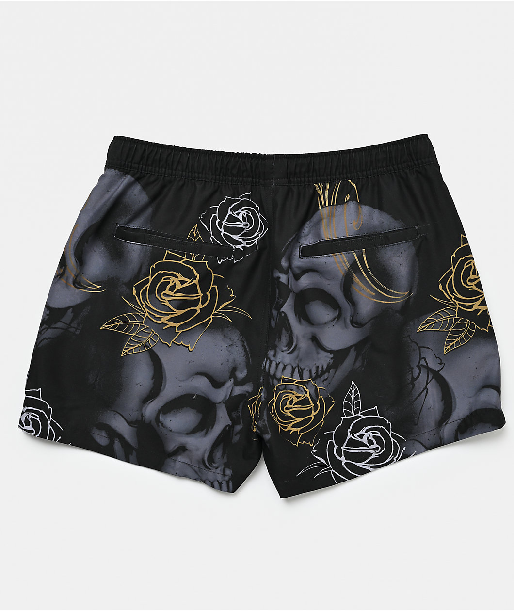 Ninth Hall Skull Crosses Black Board Shorts