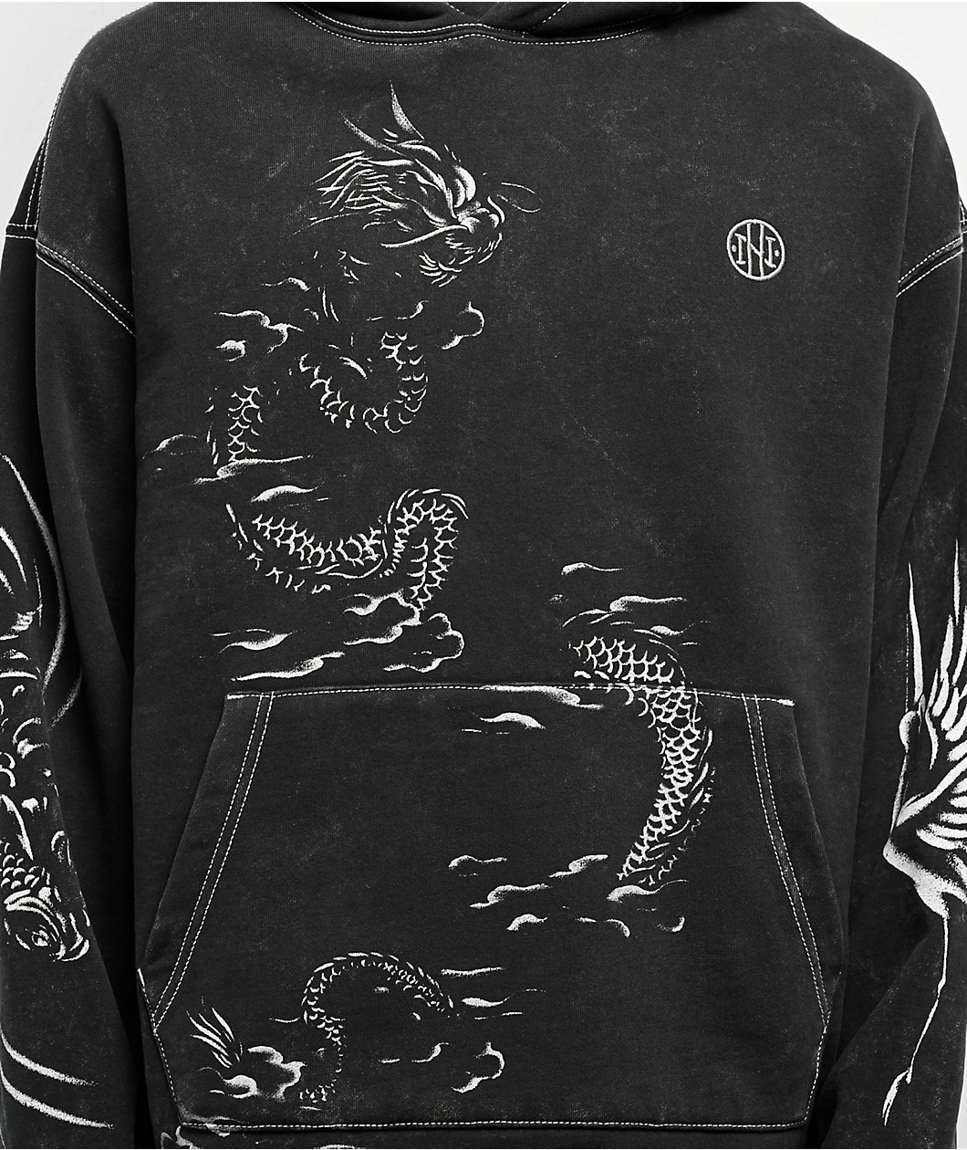 Ninth Hall Speak Easy Washed Black Hoodie